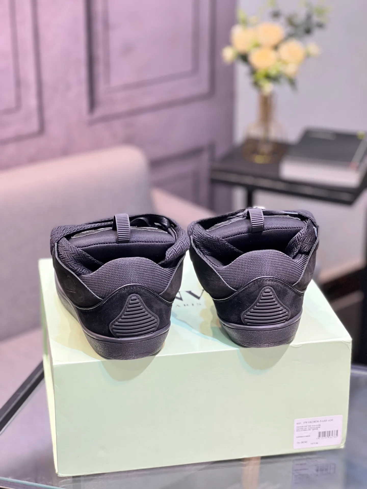 Men's men's shoes💰780 [LANVIN] Latest lace-up fashionable casual sneakers for couples High-quality CLAY couple series‼ ️ The latest trendy products of the season 🌈Many bloggers have planted grass and purchased the original open-mold customization. The upper and outsole are sewn with mark threads without edge sealing. Multiple material splicing combination design. Very versatile for fashionable and casual wear. Comfortable on the feet. Recommended for self-retention (upper cowhide + cow suede + breathable mesh) inner foot pad cowhide exclusive original open-mold clear logo rubber outsole ⚠️36-44 yards (45 custom-made)
